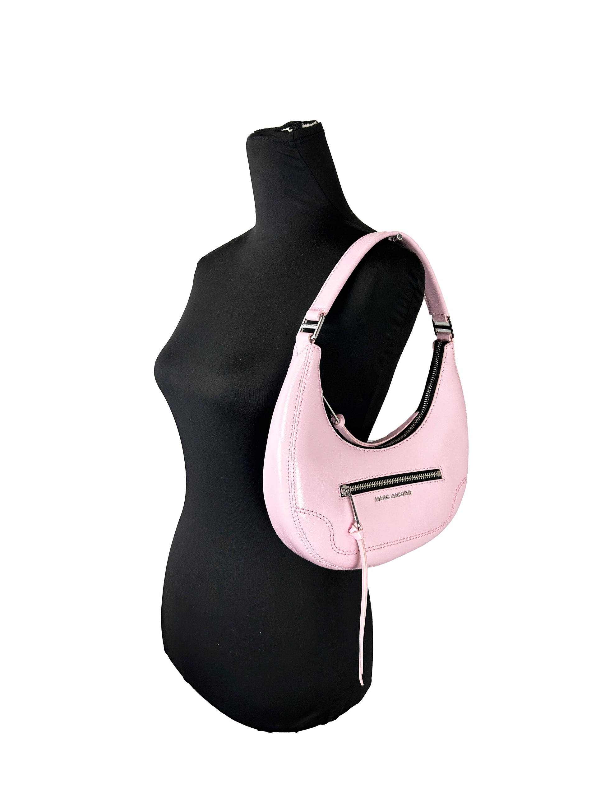 Marc Jacobs Cruiser Small Crescent Crinkle Leather Bag