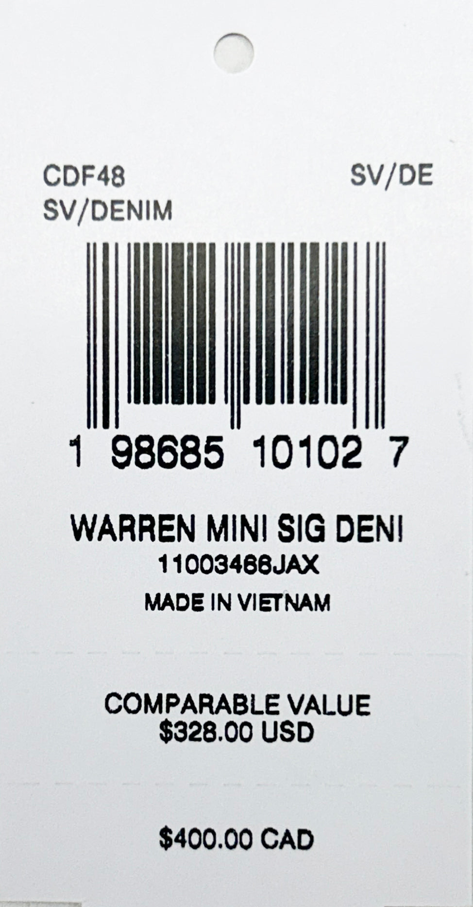 Coach Warren Mini Signature Denim Fanny Belt Bag