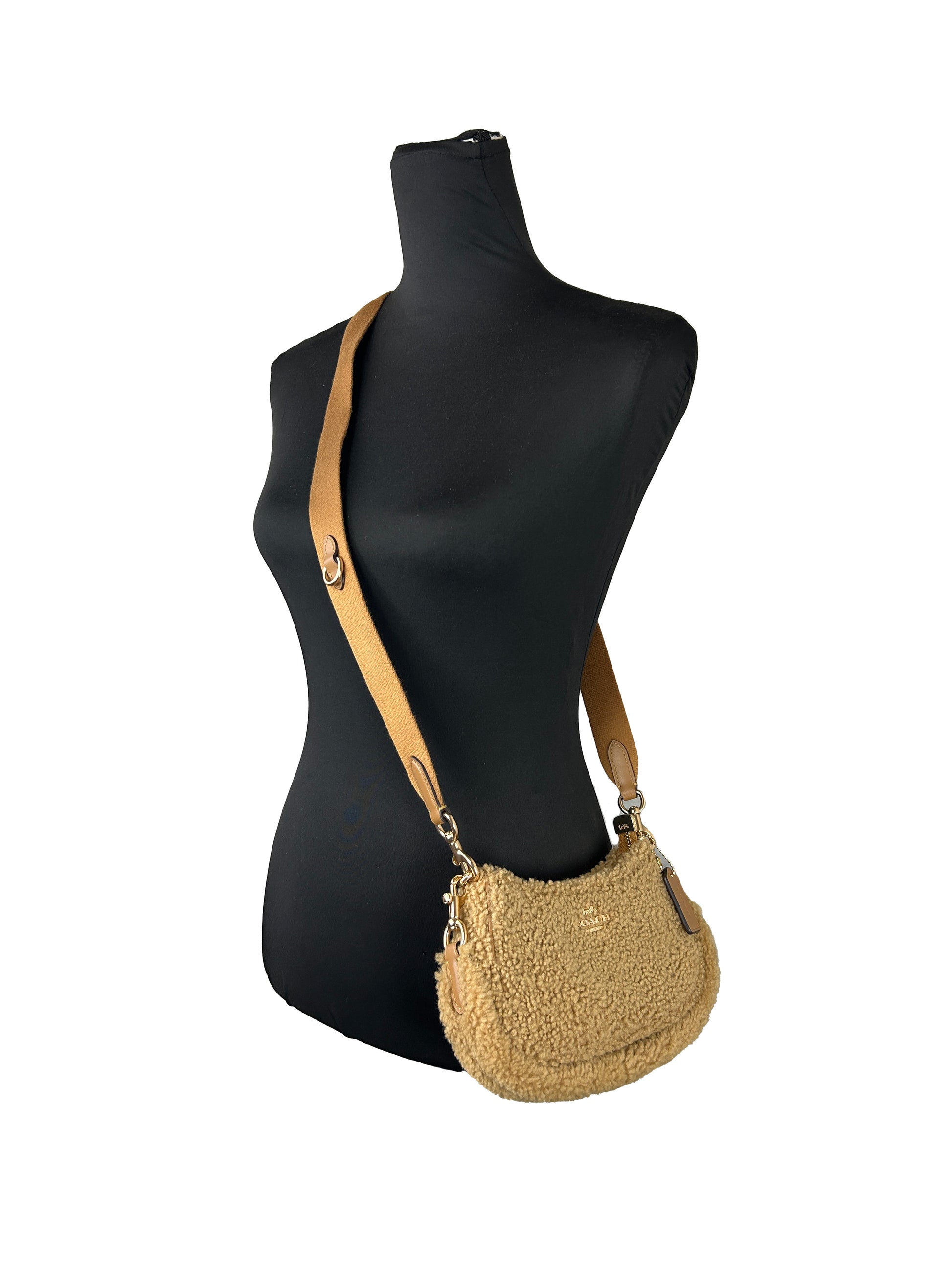 Coach Teri Mini Shearling Fur Crossbody Bag