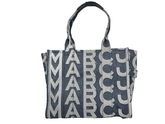 Marc Jacobs Denim Monogram Large Tote Bag