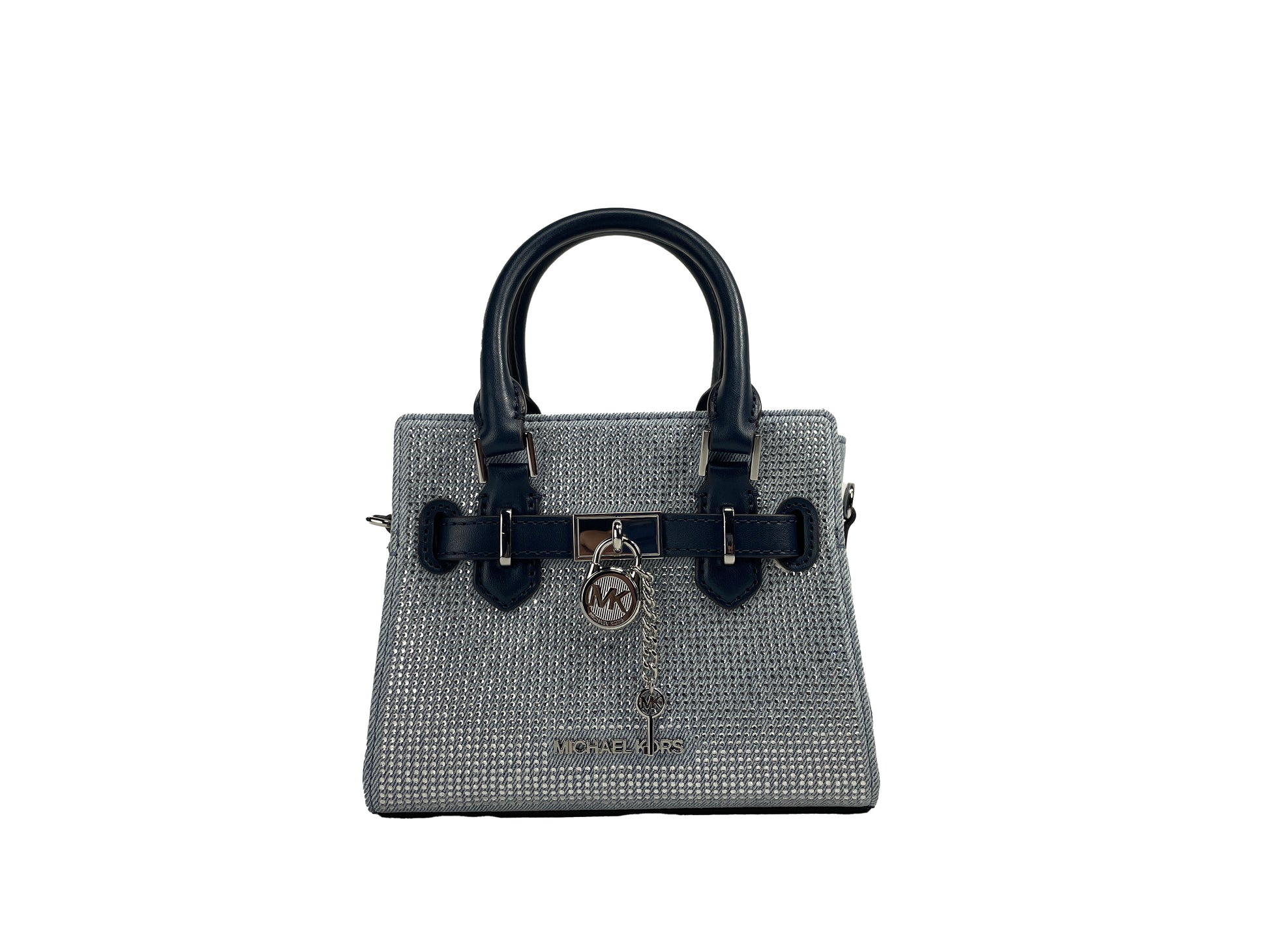 Michael Kors Hamilton XS Denim Crystal Satchel