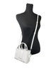 Marc Jacobs The Shiny Crinkle Micro Tote White Leather Crossbody