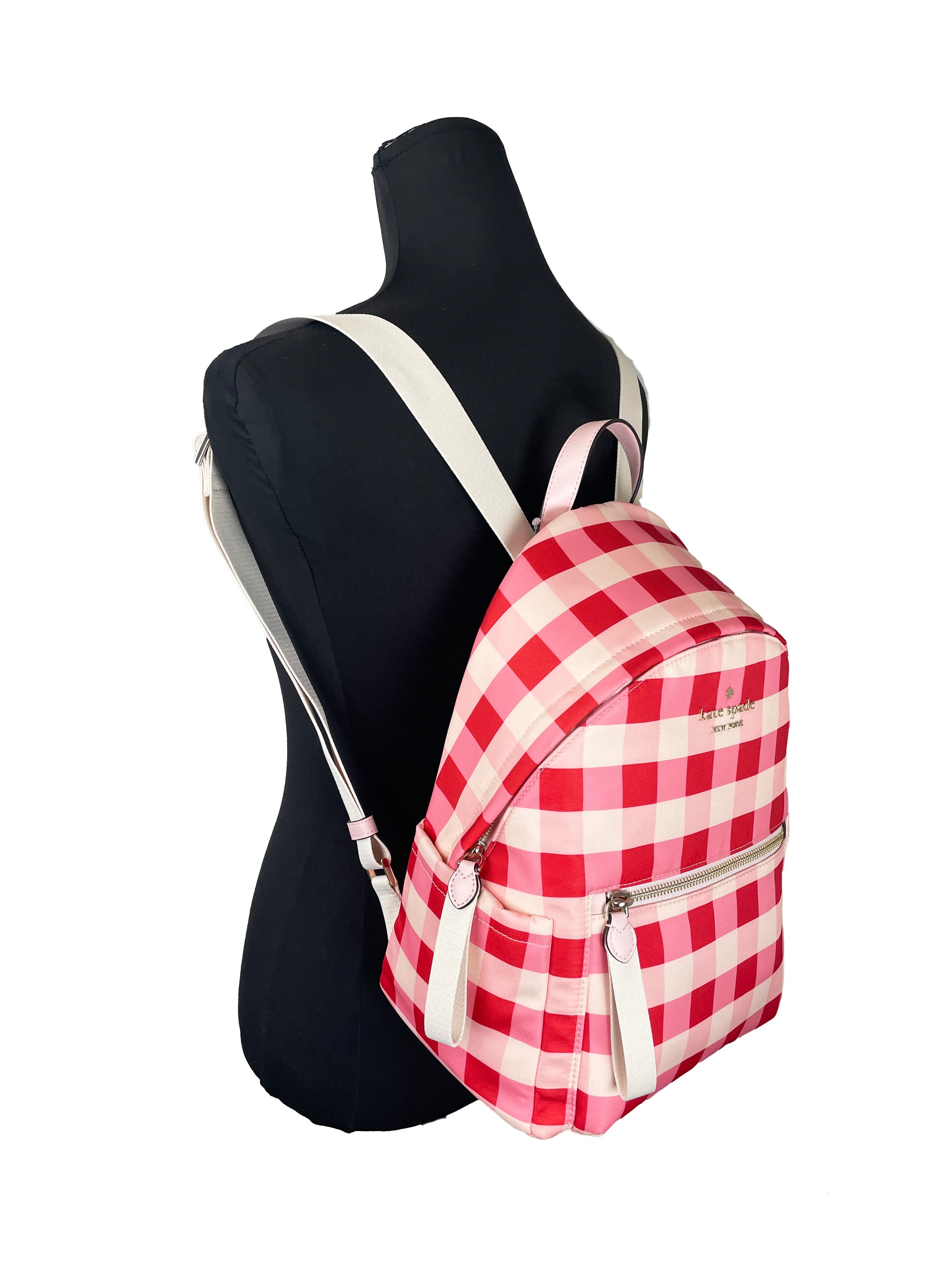 Kate Spade Medium Check Nylon Shoulder Backpack