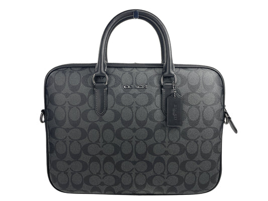 Coach (CJ630) Liam Signature Compact Laptop Bag