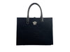 Versace Medusa Black Canvas Large Tote Bag