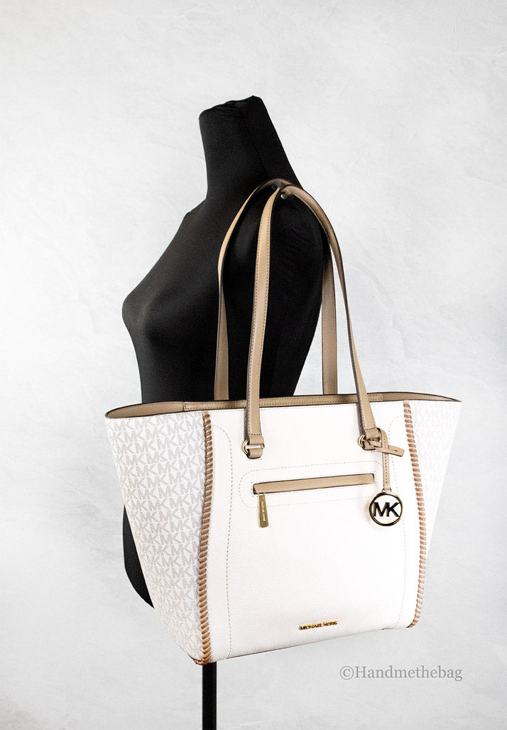 Michael Kors Carine Large Leather Shoulder Tote