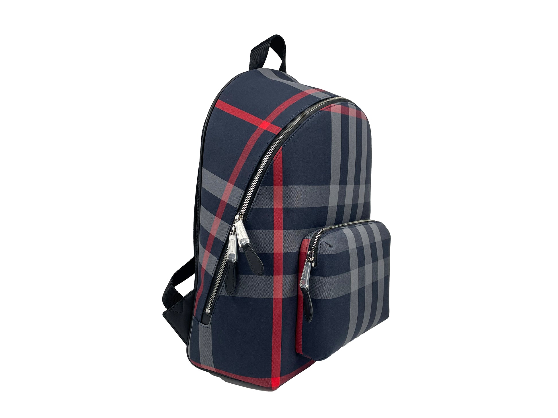 burberry canvas check leather trim backpack Burberry Jeff Check Canvas Backpack Bookbag – handmethebag.com