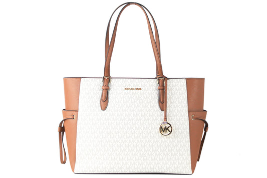 Michael Kors Gilly Large Vanilla PVC Travel Drawstring Tote