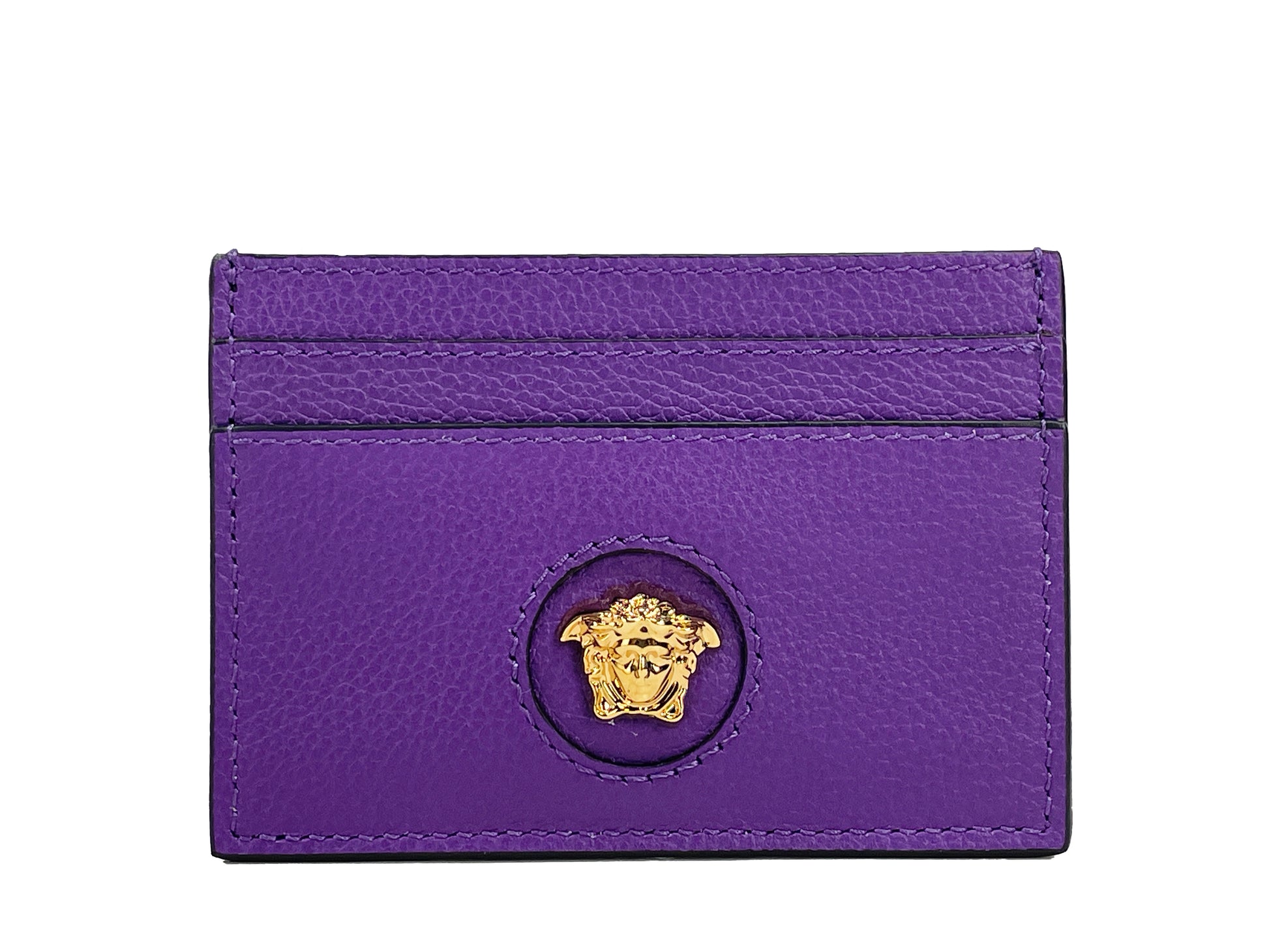 Versace Mini Medusa Leather Slim Card Case Wallet