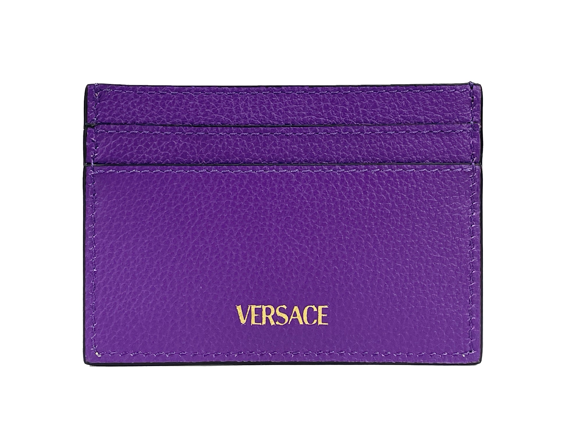 Versace Mini Medusa Leather Slim Card Case Wallet