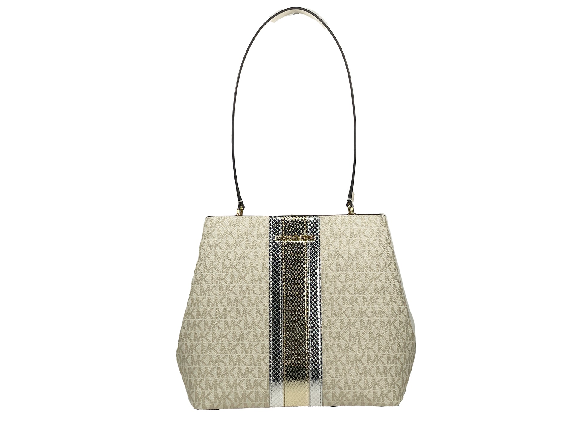 michael kors monstera bag Michael Kors Pratt Medium Signature Logo Shoulder Bag