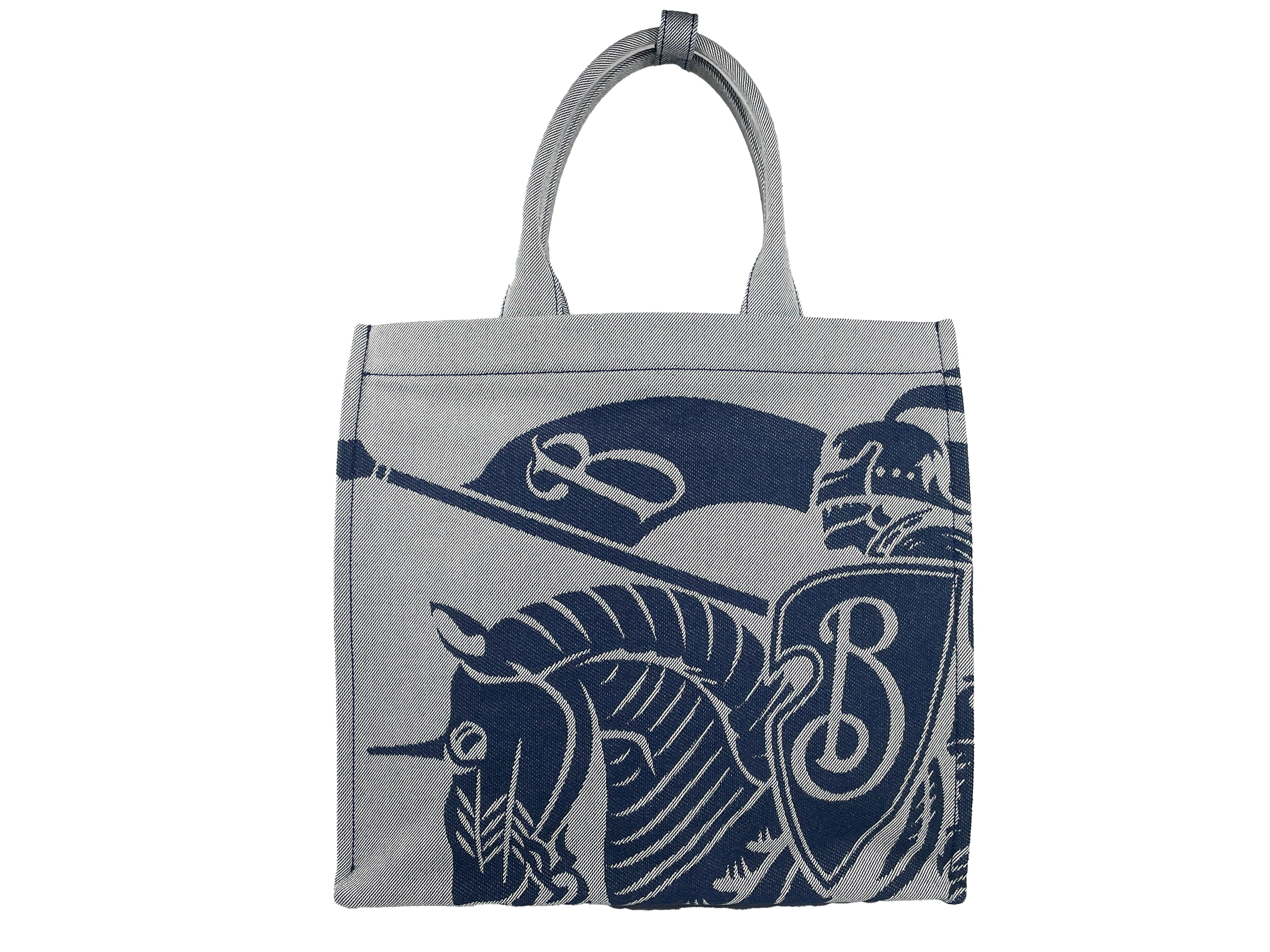 Burberry Navy EKD Canvas Tote Bag With Coin Pouch – handmethebag.com