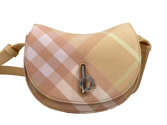 Burberry Mini Check Rocking Horse Crossbody Bag Purse