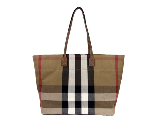 Burberry Medium London Check Tote Bag Purse