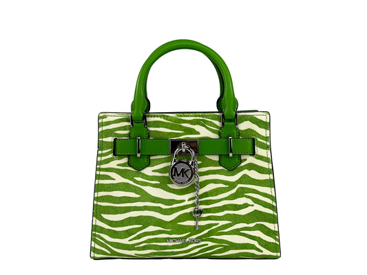 Michael Kors Hamilton Zebra Print Satchel Crossbody