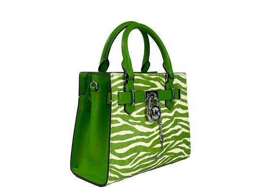 Michael Kors Hamilton Zebra Print Satchel Crossbody