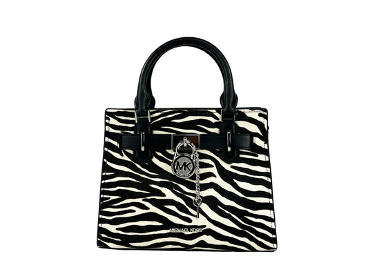 Michael Kors Hamilton Zebra Print Satchel Crossbody