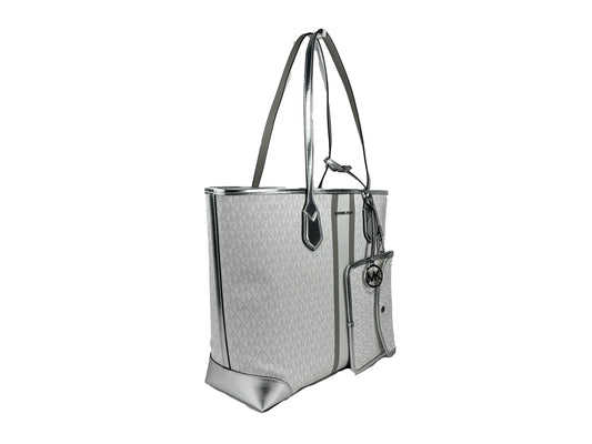 Michael Kors Eva Large Stripe Travel Tote Bag Plus Pouch
