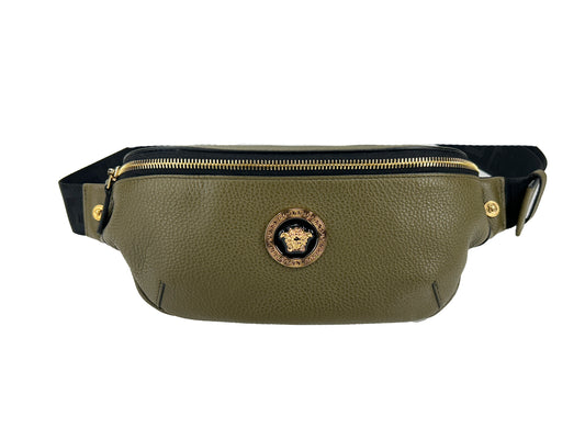 Versace Small Leather Medusa Pendant Fanny Waist Pack