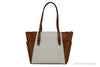 Michael Kors Charlotte Large Leather Top Zip Tote Bag Purse