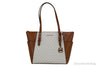 Michael Kors Charlotte Large Leather Top Zip Tote Bag Purse