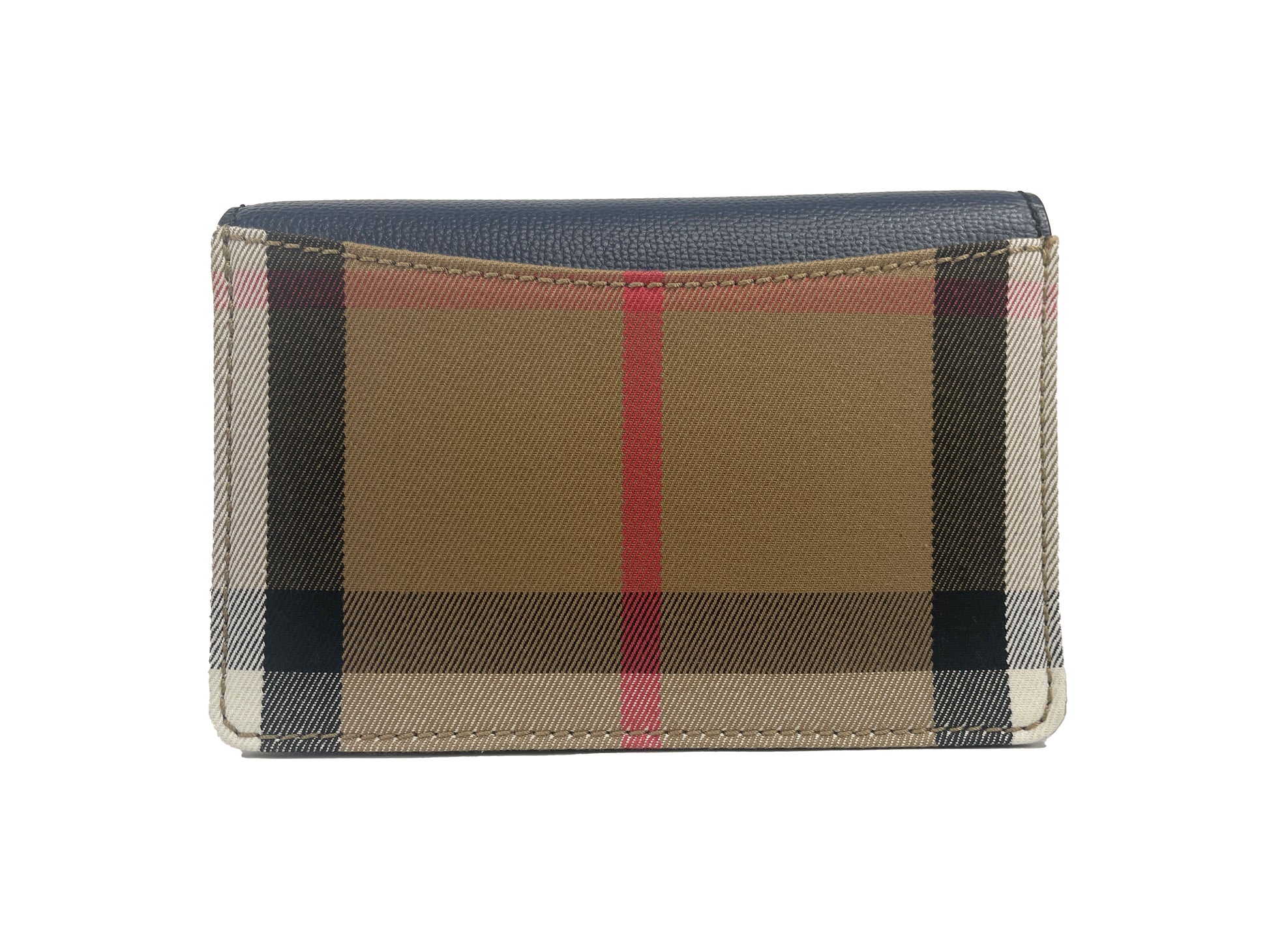 Burberry Hampshire Small Navy Derby Leather Crossbody Bag