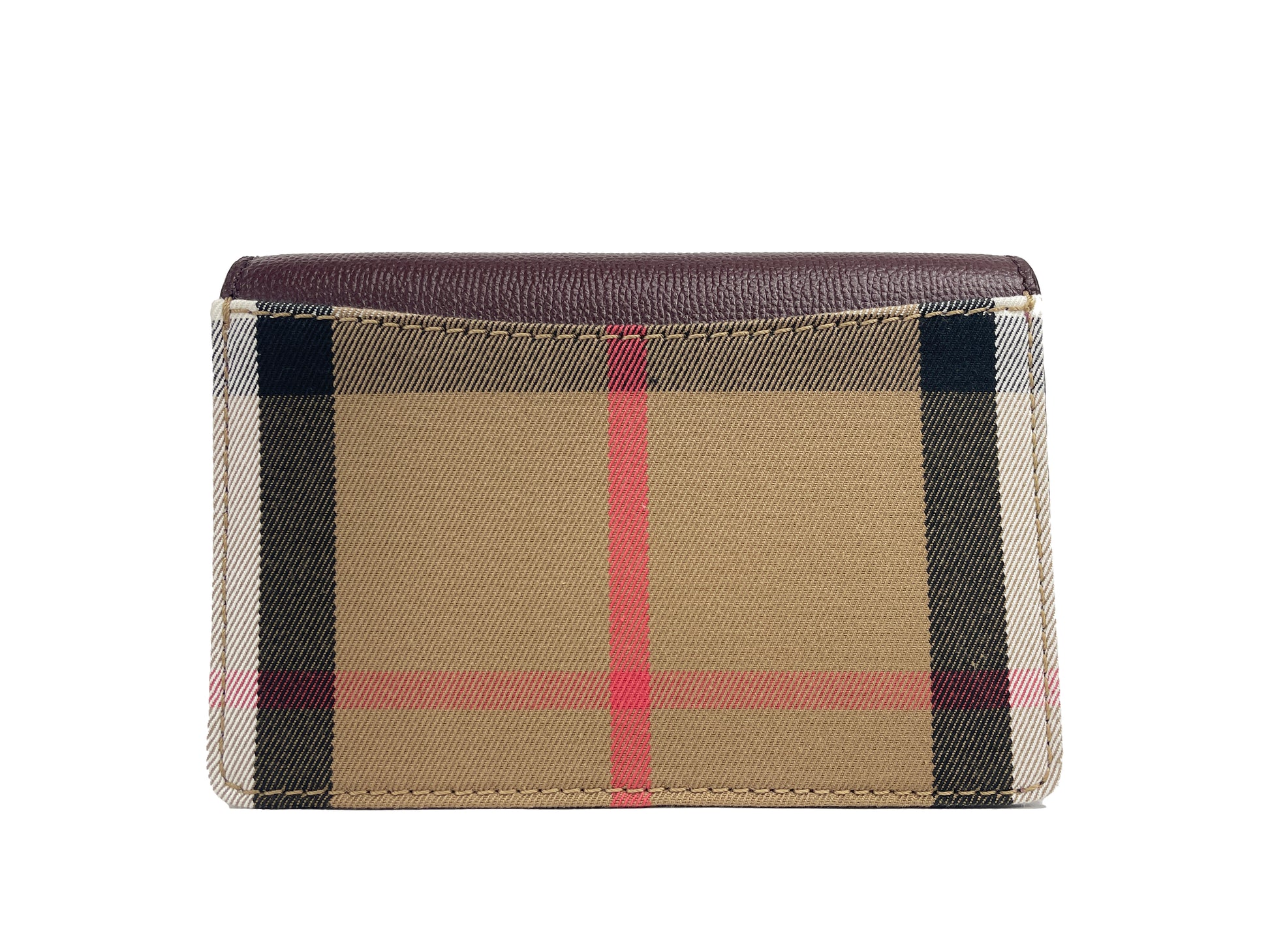 Burberry Hampshire Small House Derby Leather Crossbody Bag