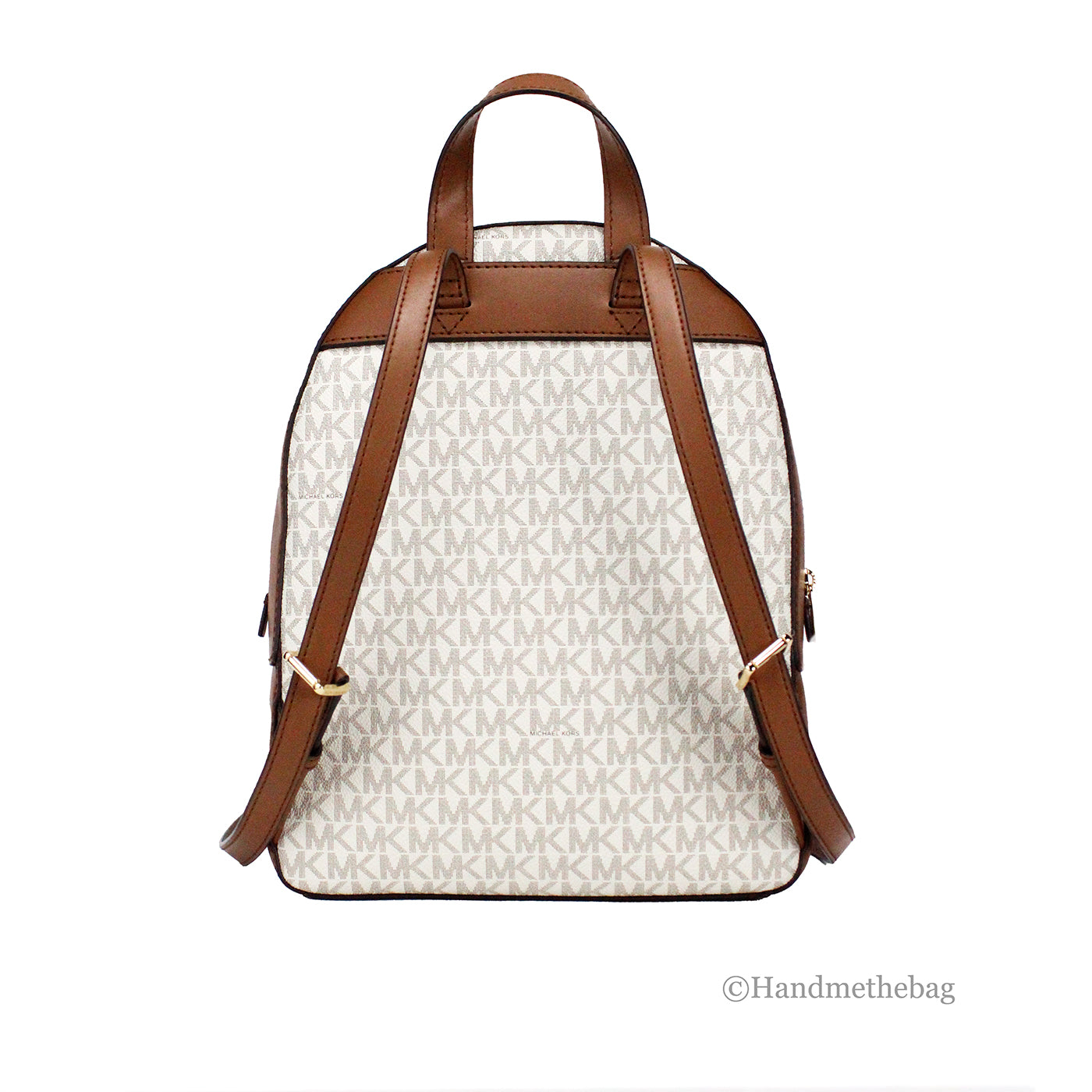 Michael Kors Jaycee Medium Vanilla Signature PVC Backpack Bookbag