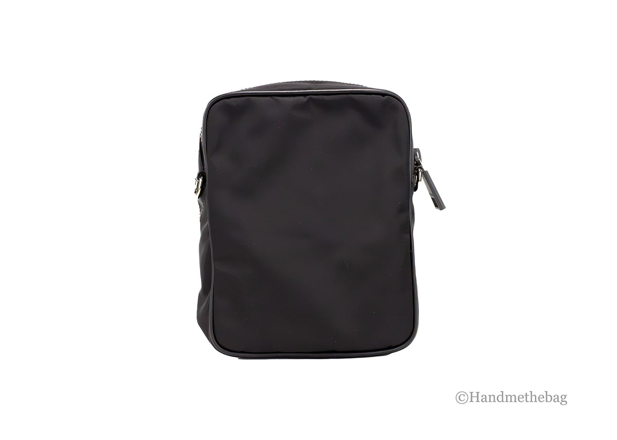 Versace Medusa Black Nylon Messenger Crossbody Bag