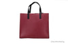 marc jacobs grind colorblock pomegranate tote back on white background