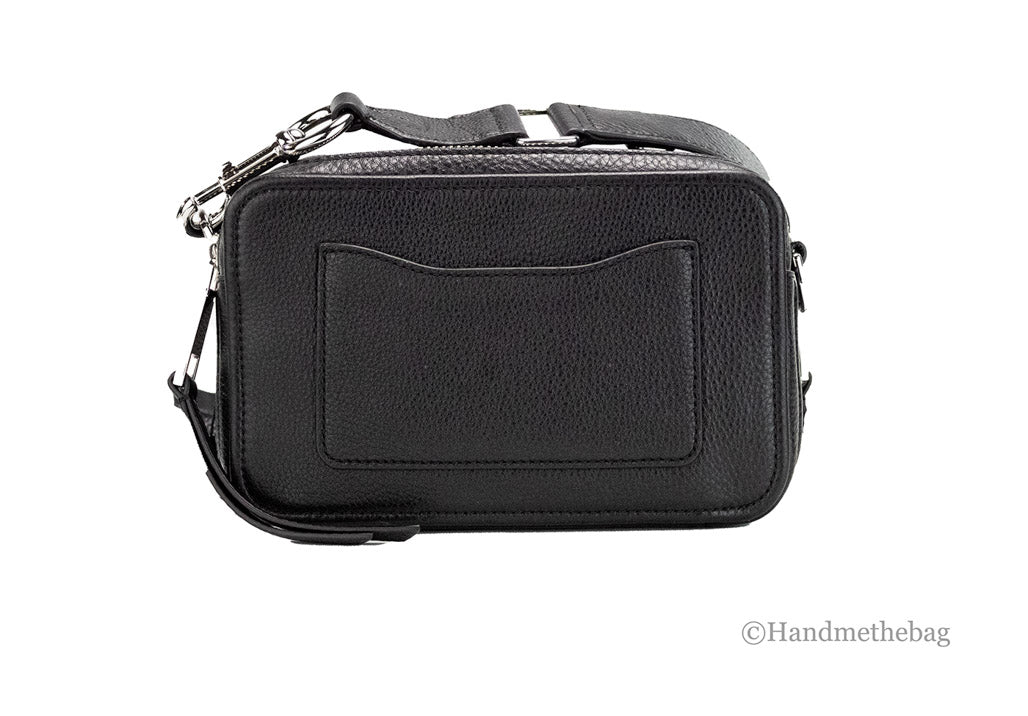 marc jacobs the moto shot 21 black crossbody back on white background