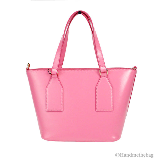 Marc Jacobs Small Candy Pink Leather Tote Crossbody Bag