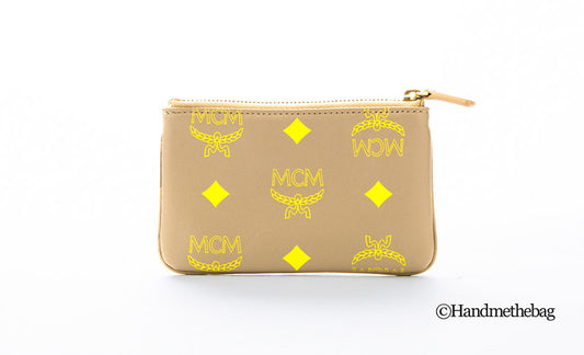 MCM Medium Soft Pink Signature Diamond Logo Leather Clutch Crossbody H –  AUMI 4