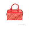 Michael Kors Travel XS Bright Red PVC Duffle Crossbody Bag