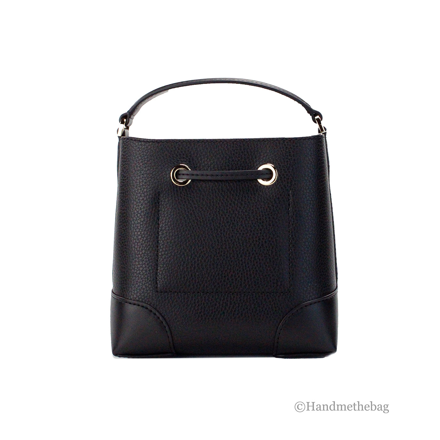 Michael Kors Mercer Small Black Leather Bucket Crossbody Bag