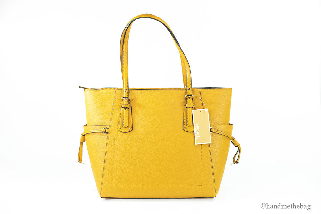 Michael Kors Voyager Large Marigold Leather East West Tote