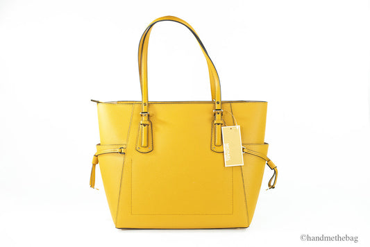Michael Kors Charlotte Large 3-in-1 Tote Crossbody Handbag Daffodil Yellow  MK