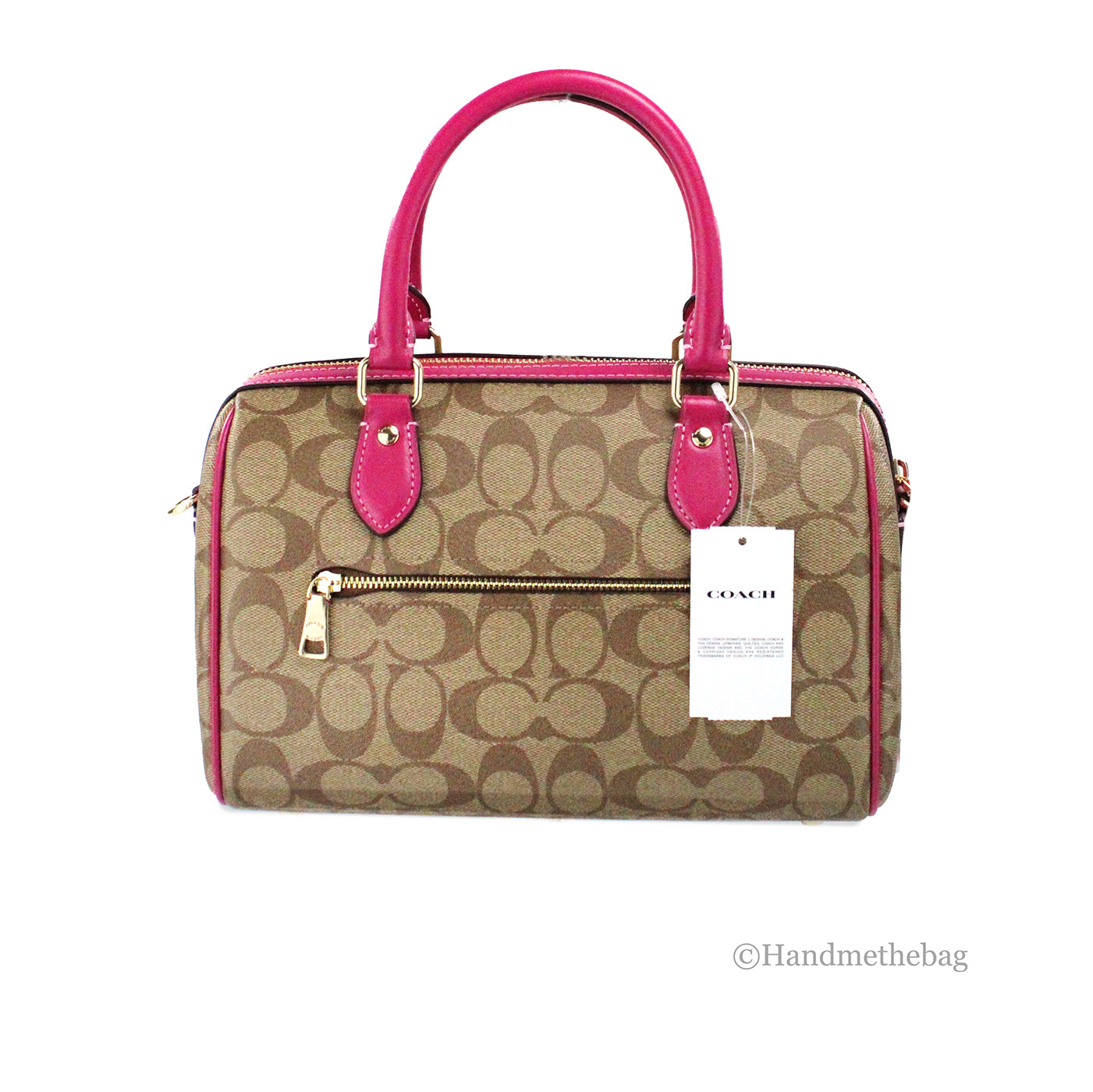 Coach signature best sale satchel bag