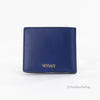 Versace Navy Smooth Leather Medusa Bifold Wallet