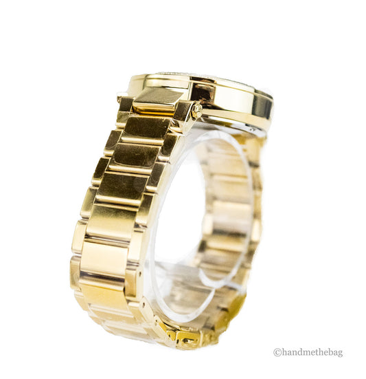 michael kors mk5354 parker gold watch on white background
