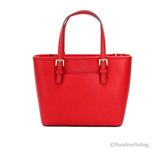 Michael Kors XS Bright Red Carryall Tote Convertible Bag