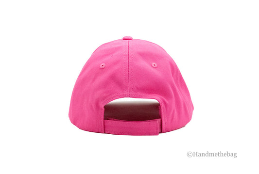 versace hot pink baseball cap back on white background