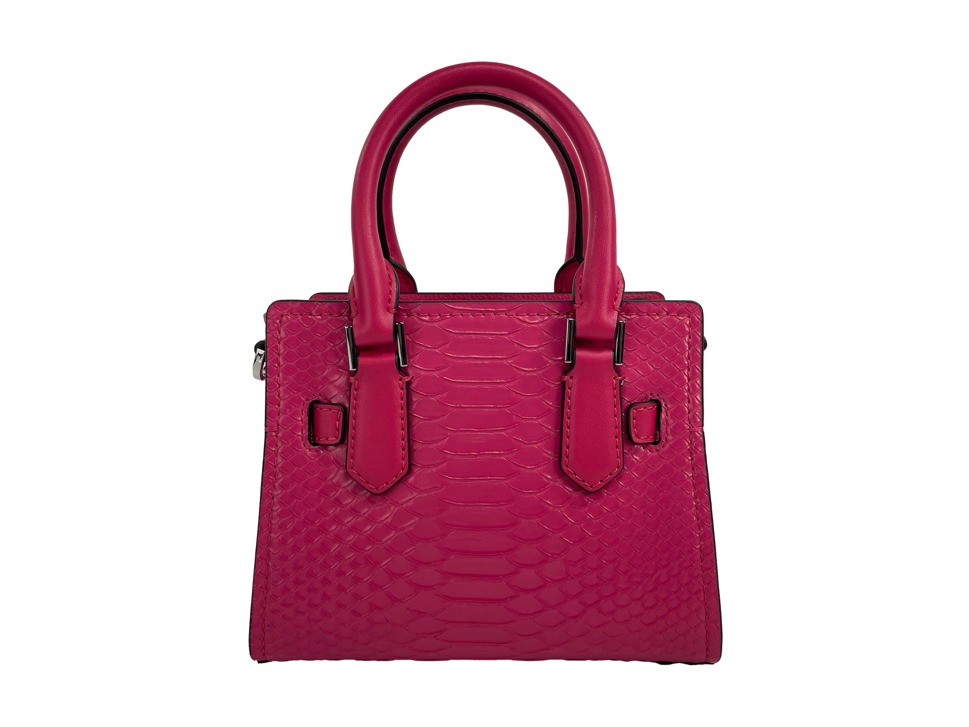 Michael Kors Hamilton XS Pink Snake Satchel Crossbody