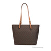 Michael Kors Jet Set Brown PVC Double Pocket Tote