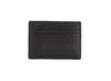 Burberry Chase Black Branded Embossed Logo Leather Money Clip Card Case Wallet