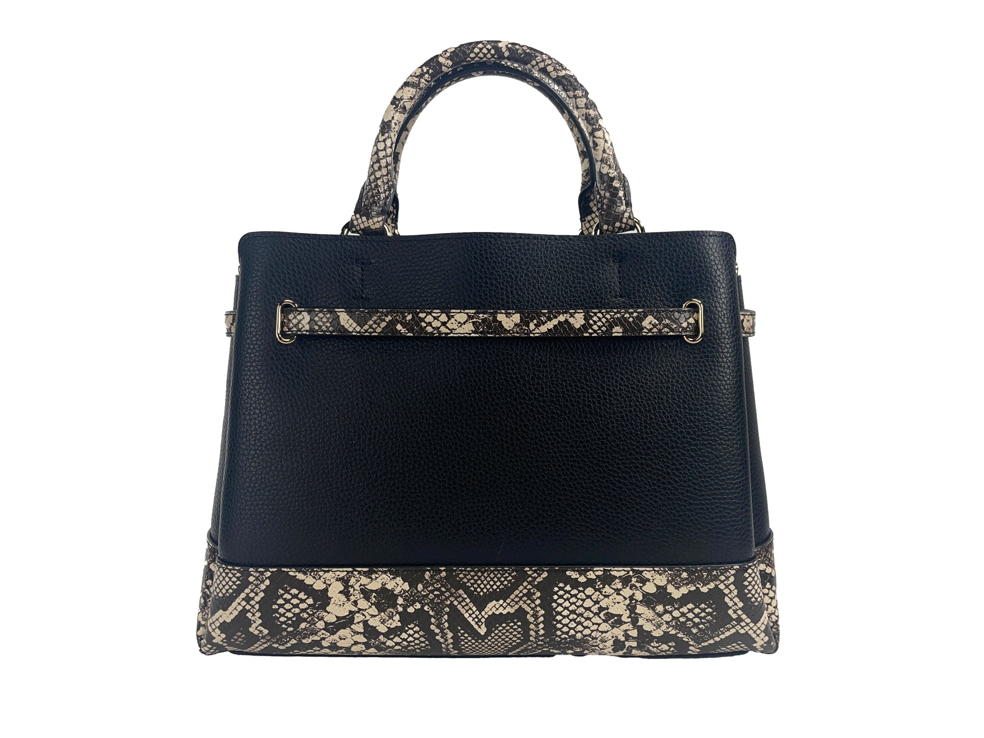 Michael Kors Reed Large Snake Skin Belted Satchel