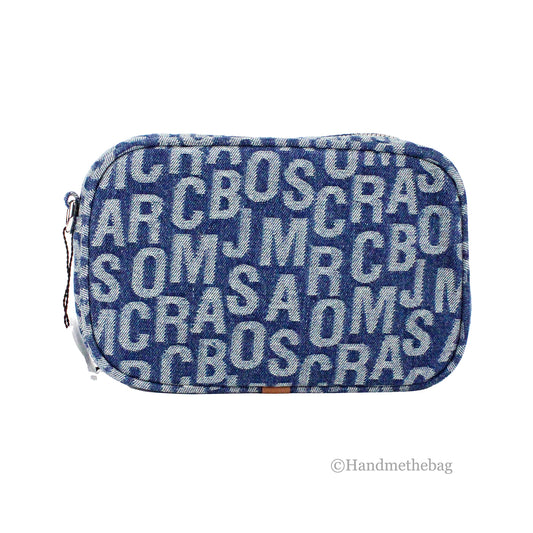 Marc Jacobs The Washed Monogram Denim Camera Crossbody Bag