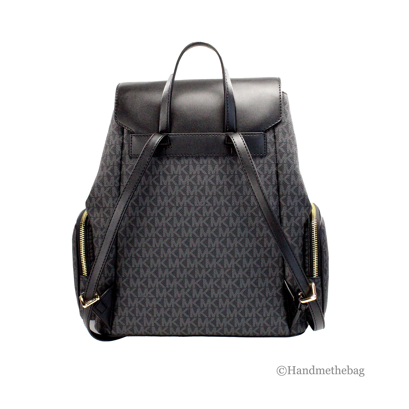 Michael Kors Jet Set Black Large PVC Chain Backpack