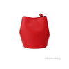 Burberry Lorne Small Red Branded Leather Bucket Crossbody Bag
