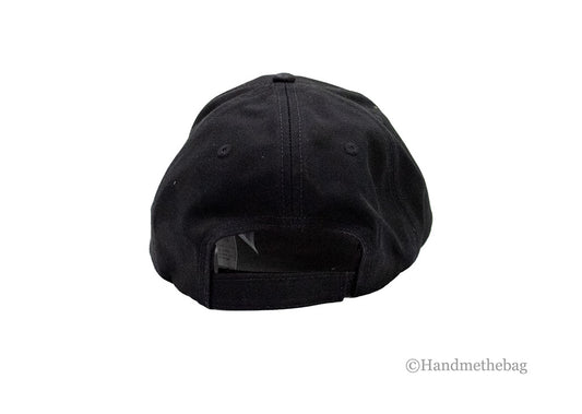versace black baseball cap back on white background